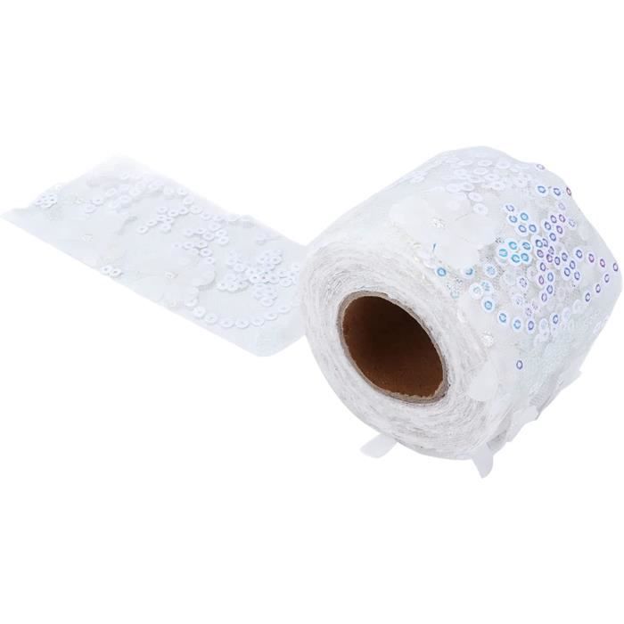 Swpeet Rouleau Tulle Pailleté Rouge 15,2 Cm × 45,2 M – Tissu Scintillant Pour Mariage, Noël, Tutu, Décoration