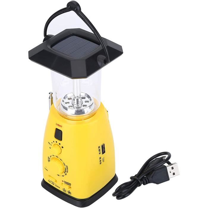Lanterne solaire à manivelle - Lampe de camping LED solaire - Lampe de