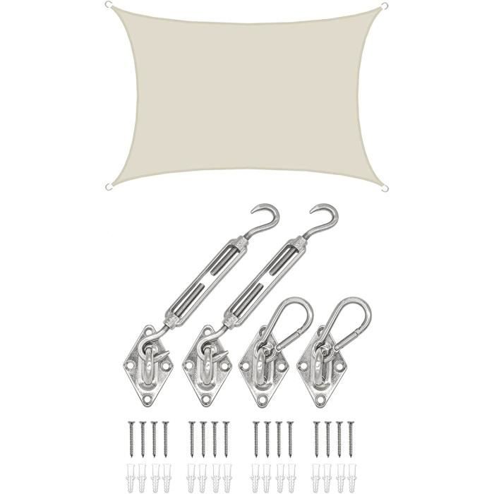 AMANKA 4x4 Voile D'Ombrage Rectangulaire - 90% UV Protection - Toile D