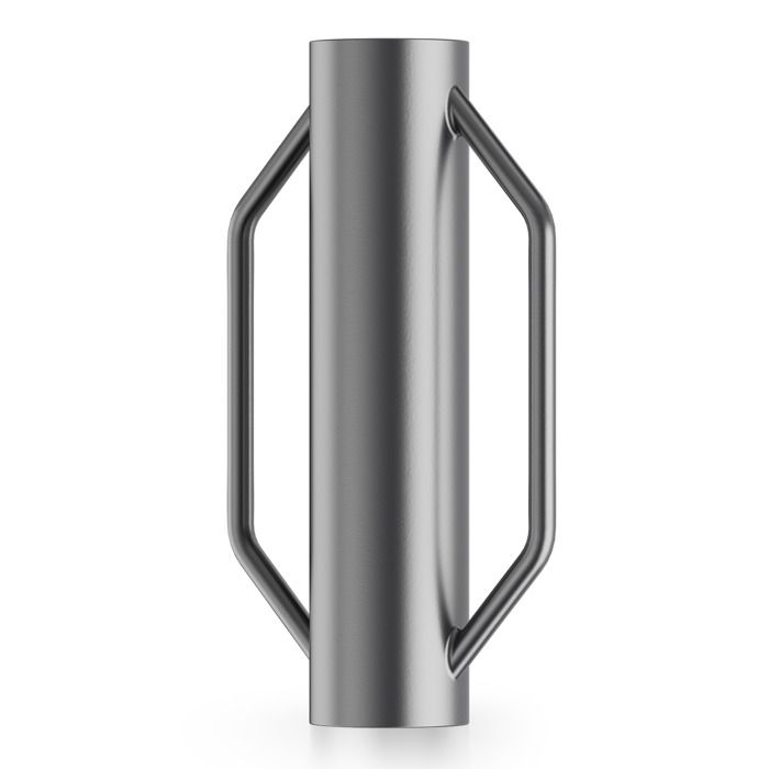 Wiltec Enfonce pieux manuel – Ø 14 cm – 135 kg – en Acier – avec Poignées – Pilon à poteau Cloche enfonce piquet pour la Construct
