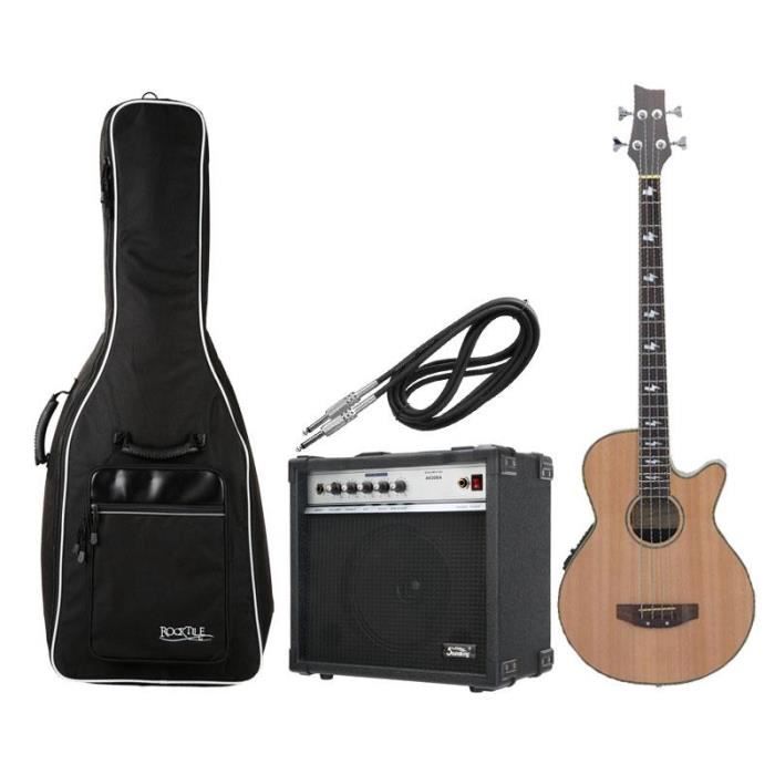 Bois naturel Classic Cantabile Basse acoustique avec pr/éampli