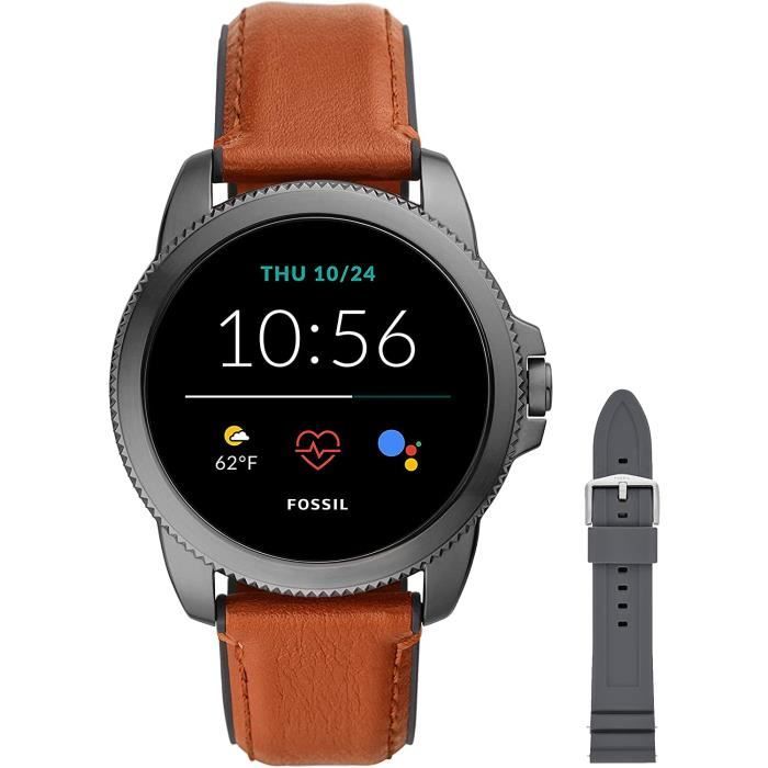 Fossil Homme Montre Connectée Gen 5 + 5E avec haut-parleur, fréquence  cardiaque, NFC et alertes pour smartphones[179] , - Achat/vente montre -  Soldes sur Cdiscount