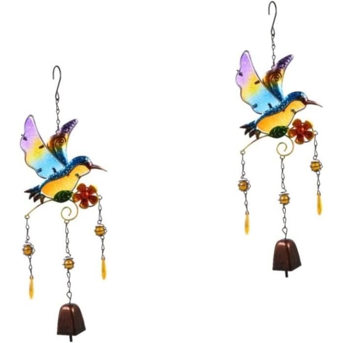 Carillon Éolien En Bois En Forme D'Oiseau Simple - N834 - Jardin