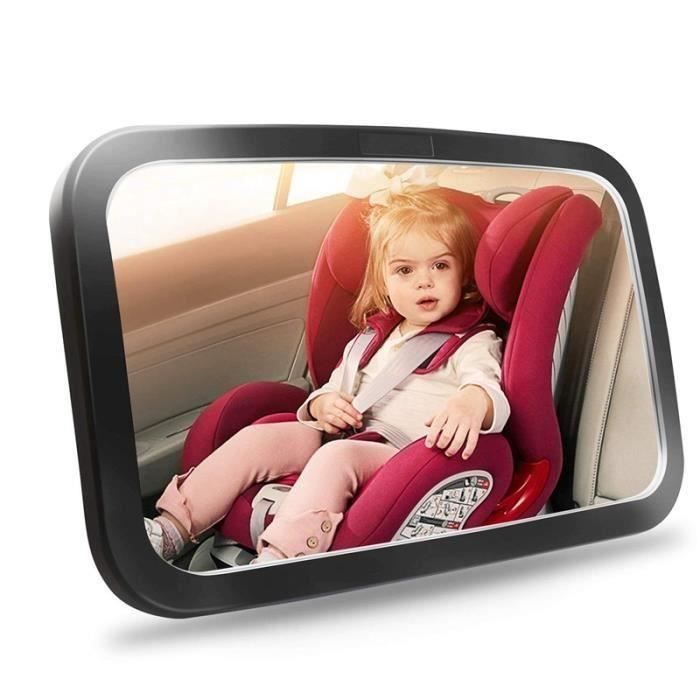 Miroir De Voiture Pour Bebe Miroir De Siege De Voiture De Securite Pour Face Arriere Bebe Avec Large Cristal Vue Degagee Xu8e59 Cdiscount Auto