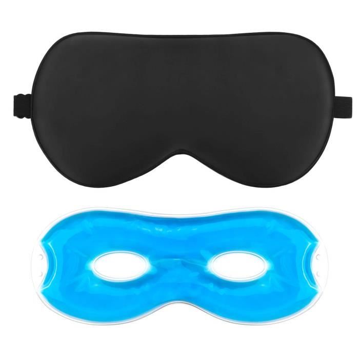 Masque des Yeux HOMMINI Masque de Sommeil avec Soie et Coton Masque pour Dormir 100/% Lumi/ères Blackout Masque Avion pour Accessoires Voyage avec Bouchon Oreille et Sangle R/églable Masque de Nuit