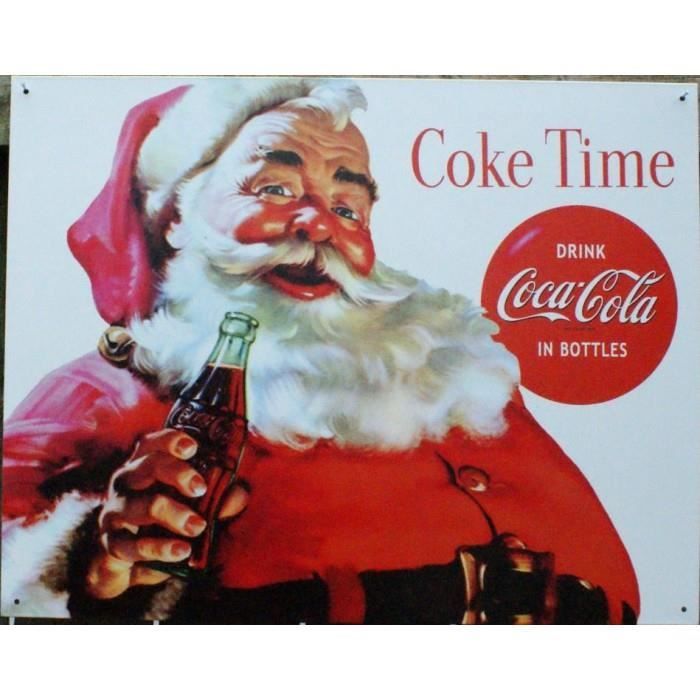 Plaque Soda Coca Cola Pere Noel Tole Deco Usa Loft Affiche Achat Vente Objet Decoration Murale Bientot Le Black Friday Cdiscount