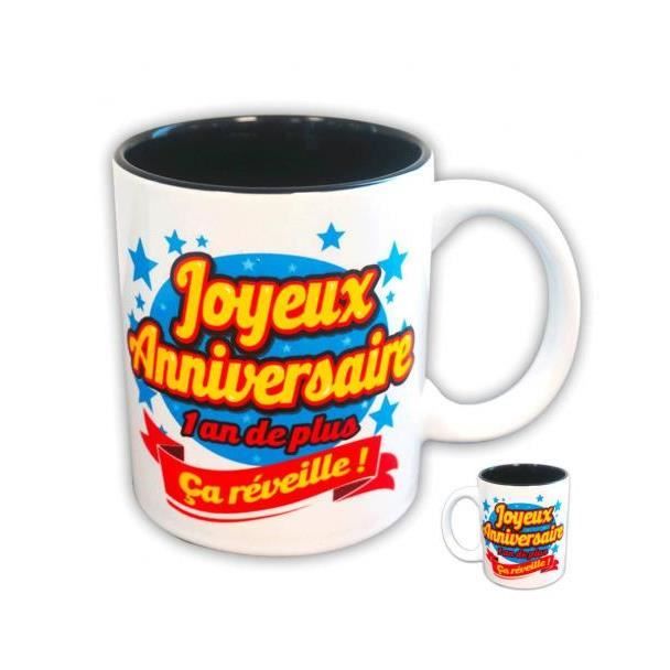 Mug Joyeux Anniversaire 1 An De Plus Tasse Cadeau Fete 296 Achat Vente Bol Cdiscount