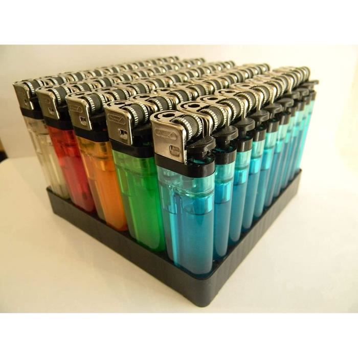 PoundSaver ® Disposable Lighters Box Of 50 Child Safe & In Multi Colors 