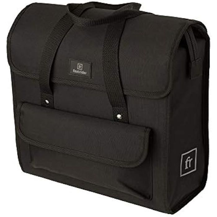 FastRider Luxe Shopper Sacoche pour Porte-Bagages, Sacoche Latérale 23 litres pour Vélo, Réfléchissante, Facile à Monter, Re Think