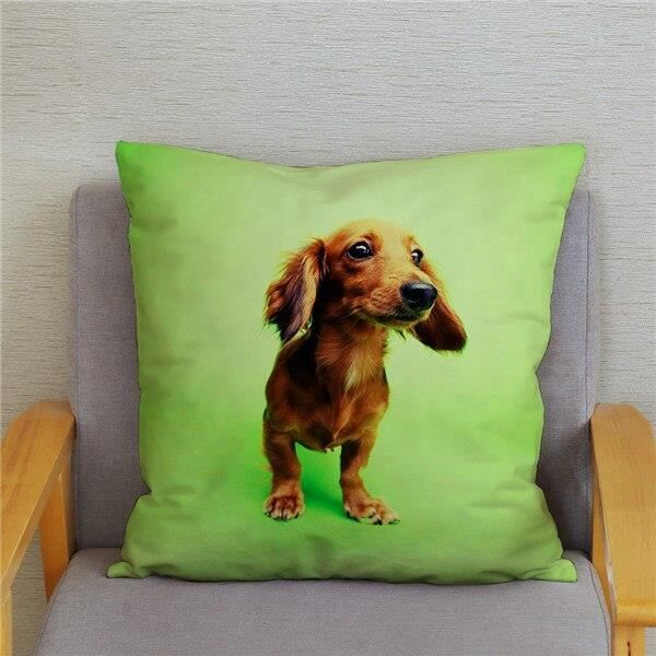 Housse De Coussin Déco Chien main image 1