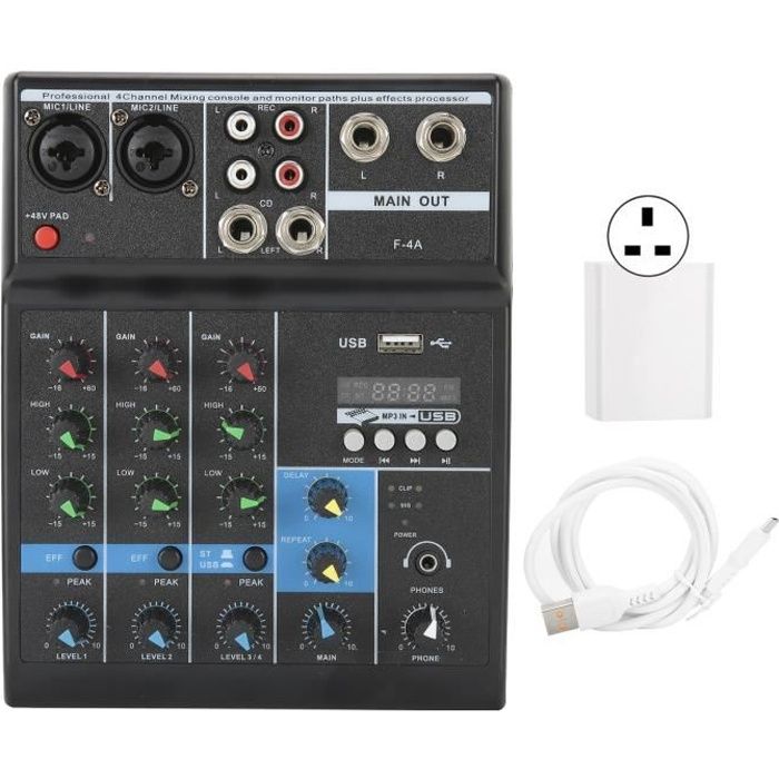 Mini Table De Mixage Audio Stéréo Passive 6 Entrées / 2 Sorties RCA | Pour DJ, Home Studio, Karaoké - Sans Alimentation