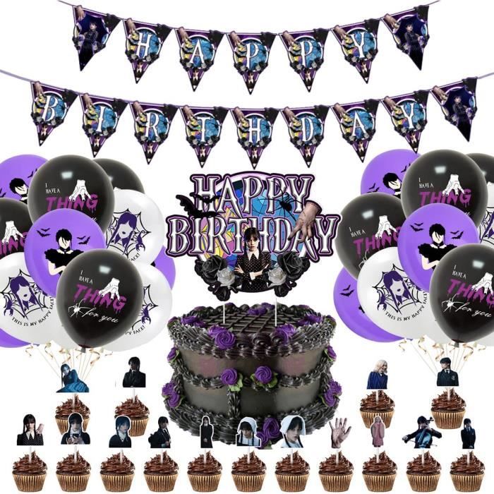 Mercredi Addams Thème Décorations de fête d'anniversaire