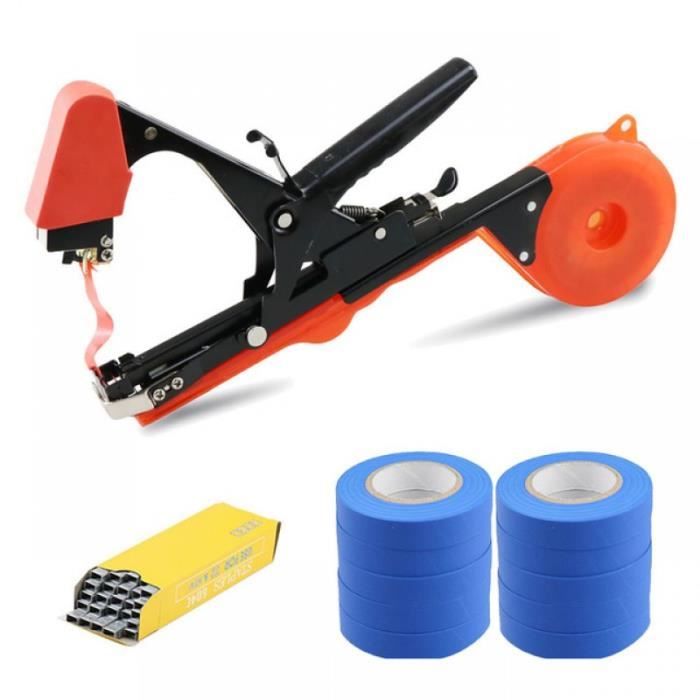 Outil Jardinage Attache Machine à Lier Plantes Swansoft 45mm - Avec 20 Rouleaux Ruban Et 10000 Agrafes Pince Tomate
