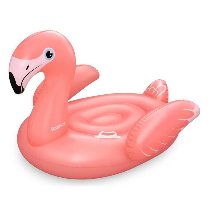 Bouée à chevaucher - Bestway - Flamant rose - 168 x 120 cm