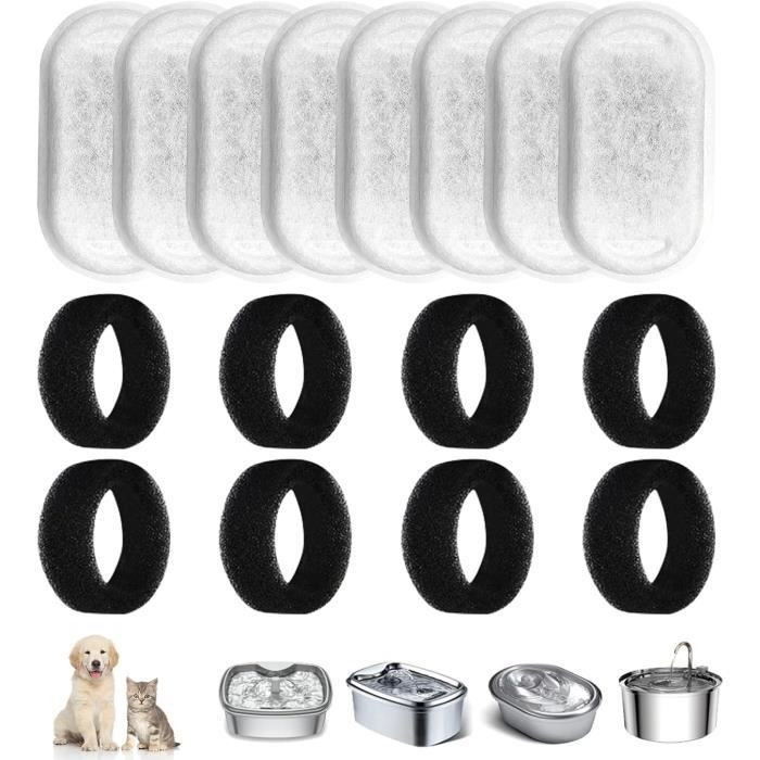 Lot De 9 Filtres Pour Fontaine à Eau Chat - Charbon Actif + Résine - Compatible 3,2L - Filtration 3 En 1 Anti-Impuretés
