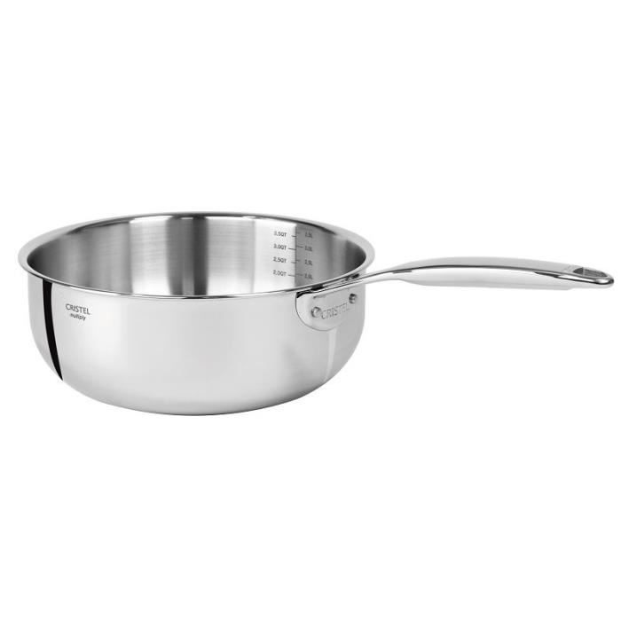 Casserole inox Castel'Pro Cristel 24cm Cdiscount Maison