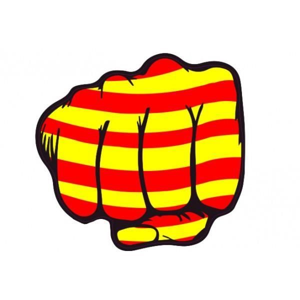 Main poing région Catalan Catalunya autocollant sticker adhesif