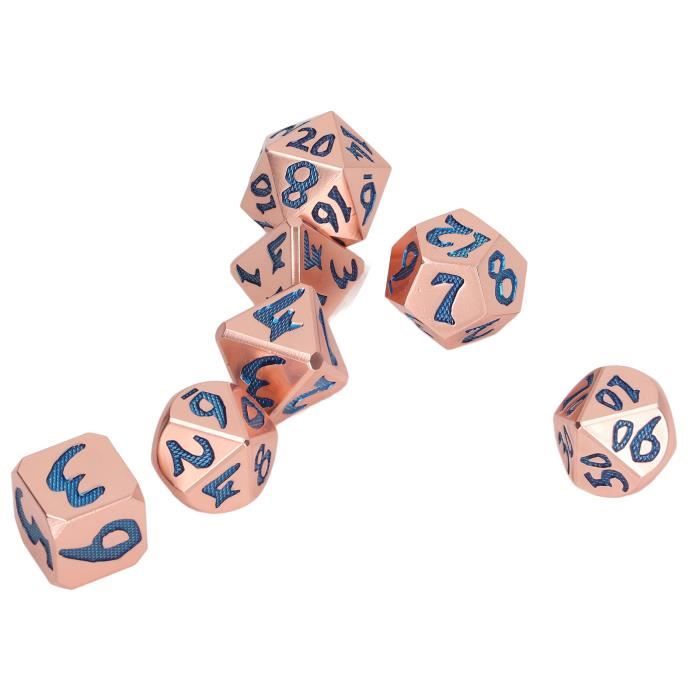 Cusdie Lot De 7 Dés DND Polyédrique Remplis D'yeux De Galaxie, Pour Jeu De Rôle Donjons Et Dragons D Amp D Orange