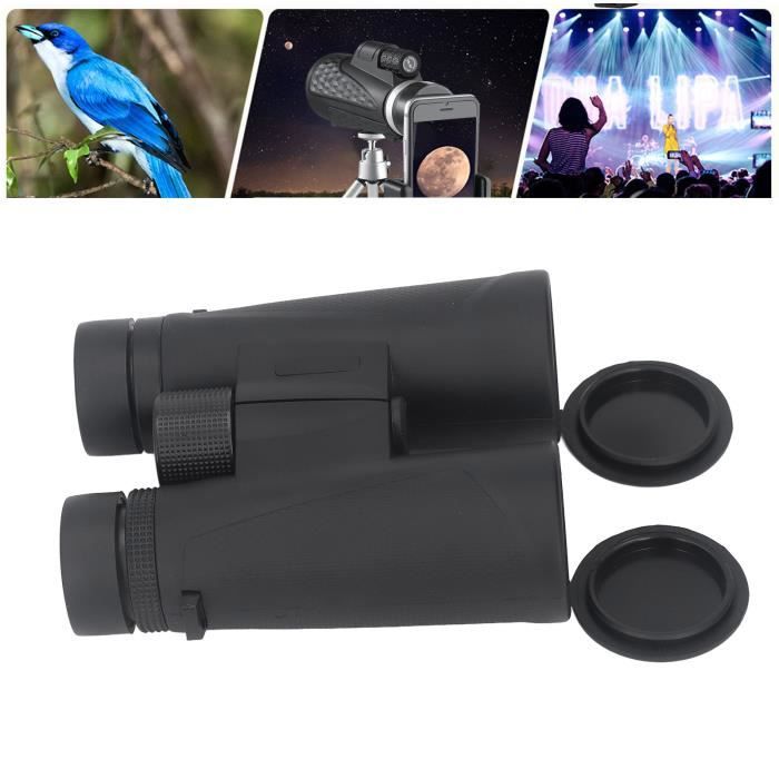 Warmax Binoculars Jumelles 12 x 42 HD - Imperméables et Haute Performance - Vision Nocturne Basse Lumière - Idéales pour l'Observation des Oiseaux, Randonnée, Chasse et Tourisme - Vert Foncé