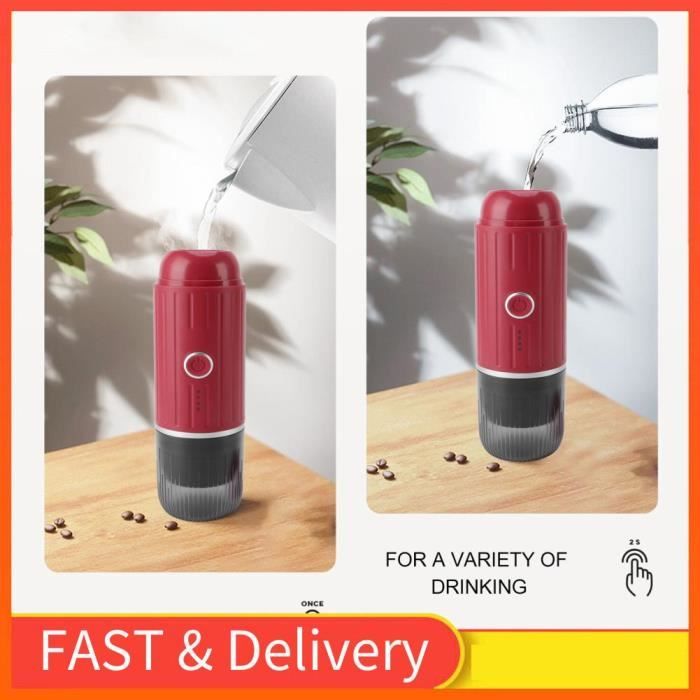 Mini Cafetière Filtre Machine à Café Portable Autochauffante USB-C | 20 Bars, Compatible Nespresso/Dolce Gusto, Idéale Voyage