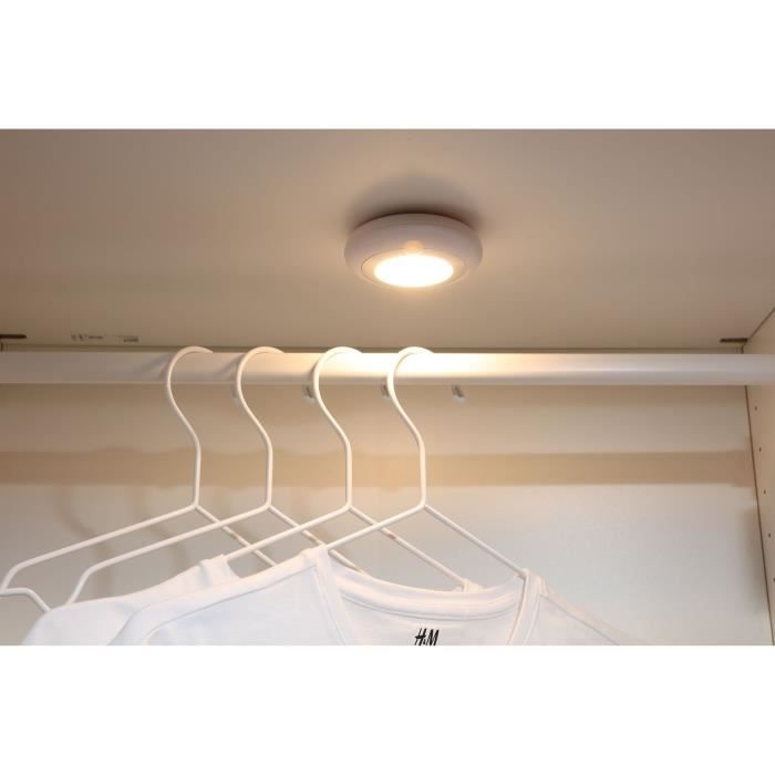 Lot de 2 lampes LED de dressing GAO 80 lumens capteur PIR piles AAA