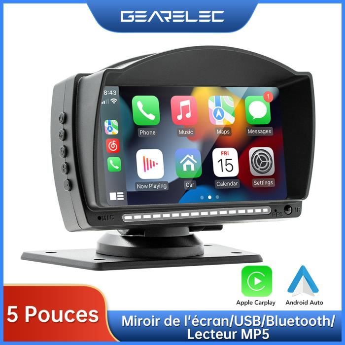 Gearelec Autoradio Portable 5 Pouces avec Wired and Wireless Android Auto/ CarPlay /Miroir de L'écran /Bluetooth /Lecteur MP5 - Cdiscount Auto
