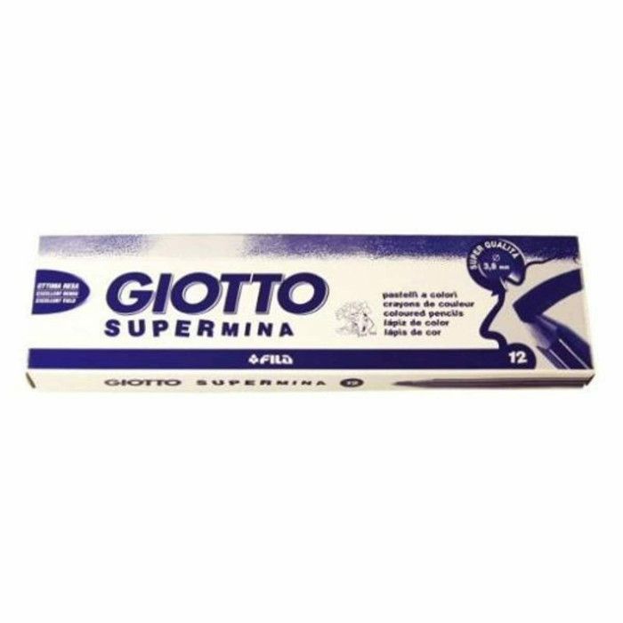 Giotto Supermina - Lot de 12 crayons pastels.[G1030] - Beaux