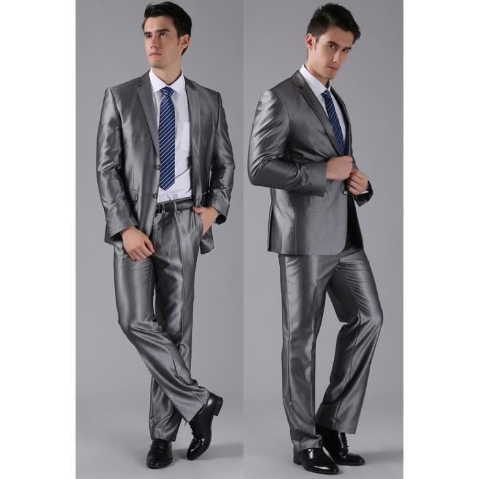 Costume argenté homme Outlet