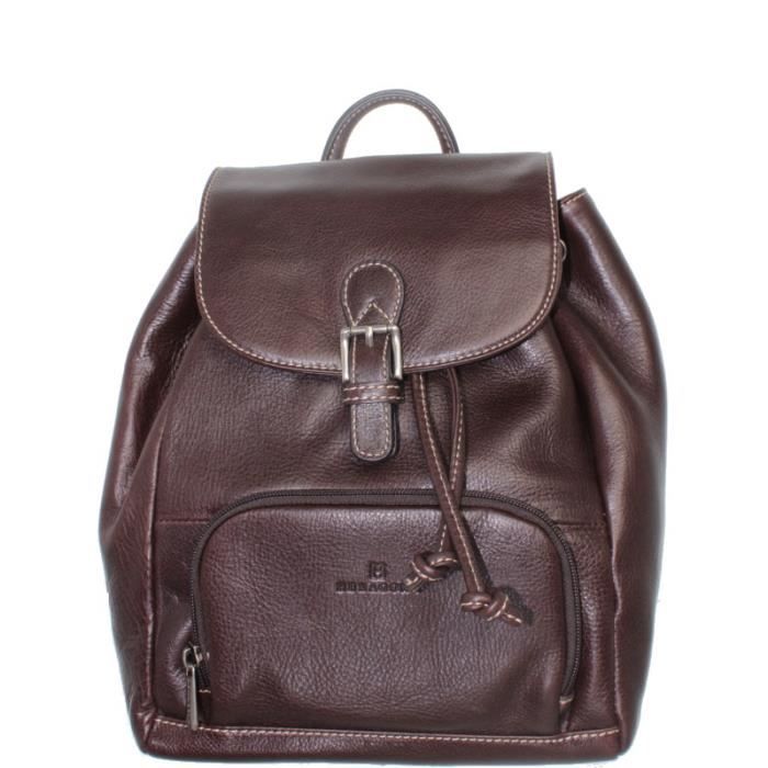 Hexagona sac deals a dos cuir