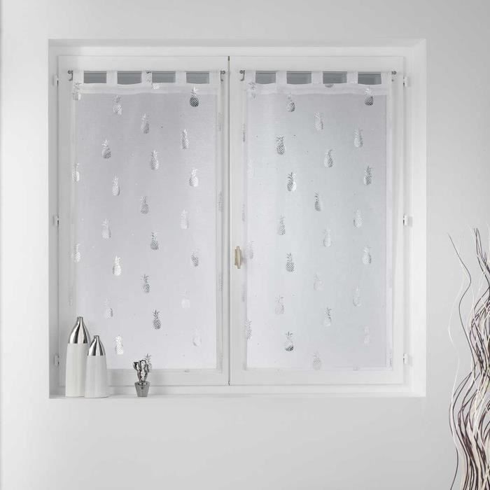 160x60 cm Peint HomeMaison Paire de Vitrages Frang/és en Dentelle Polyester