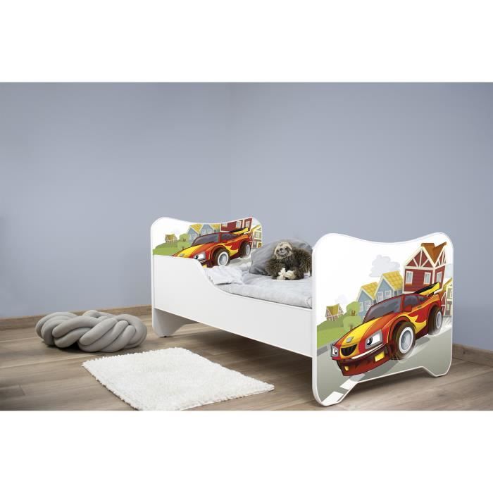 Topbeds Lit pour enfant Design voiture de course Matelas inclus Topbeds Lit pour enfant Design voiture de course Matelas inclus