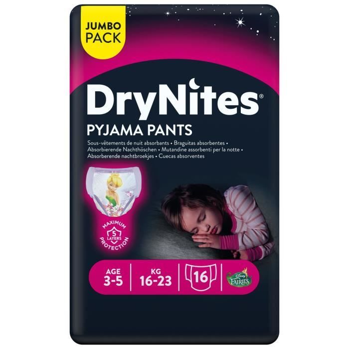 Huggies DryNites Garçons Sous-Vêtements De Nuit Absorbants 3-5 Ans