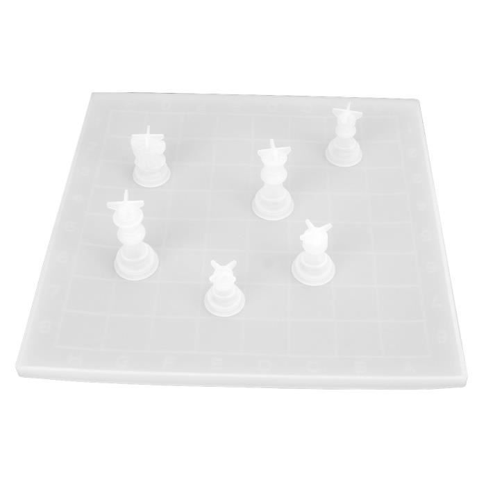 Échecs Moule de Coulée de Résine, 1 Pièces Grand Checker Conseil Époxy