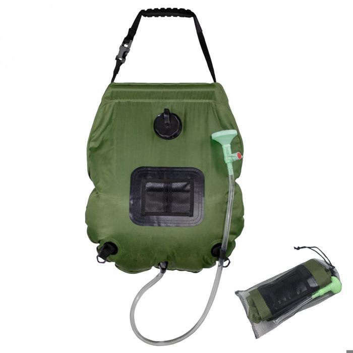 Sac De Douche Solaire 20L – Camping Douche – Chauffage Solaire – Vert