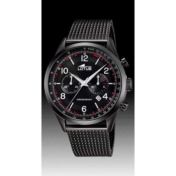 Montre lotus noir homme deals
