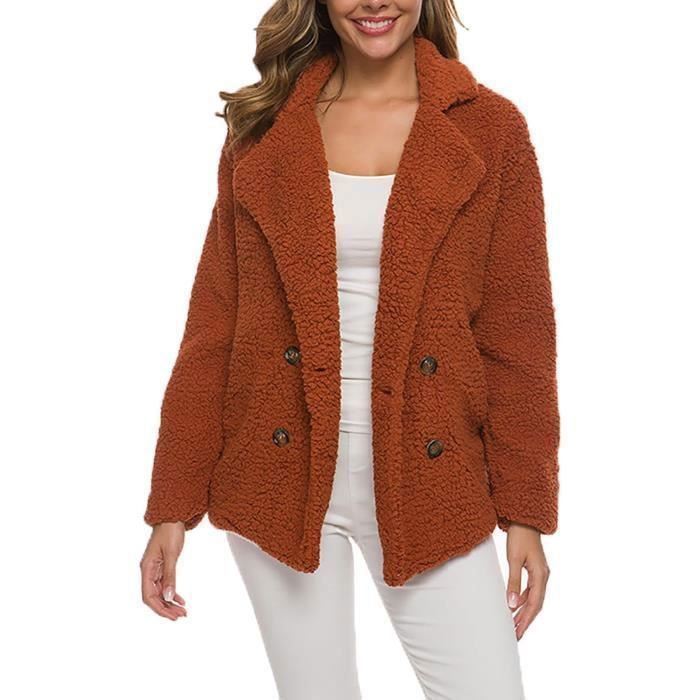Caban marron femme shop
