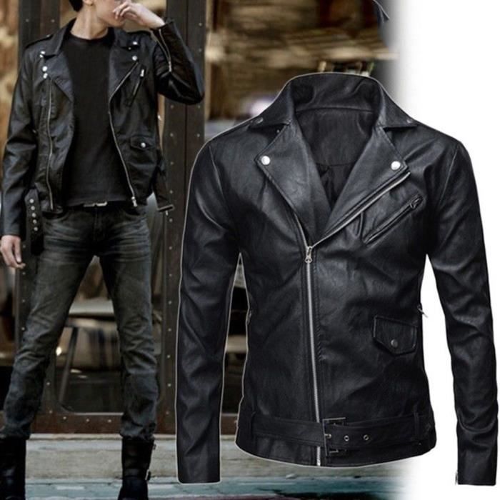 Gilet en Cuir de Vachette Col Mao Bikers harley custom Coupe SOA Sons !