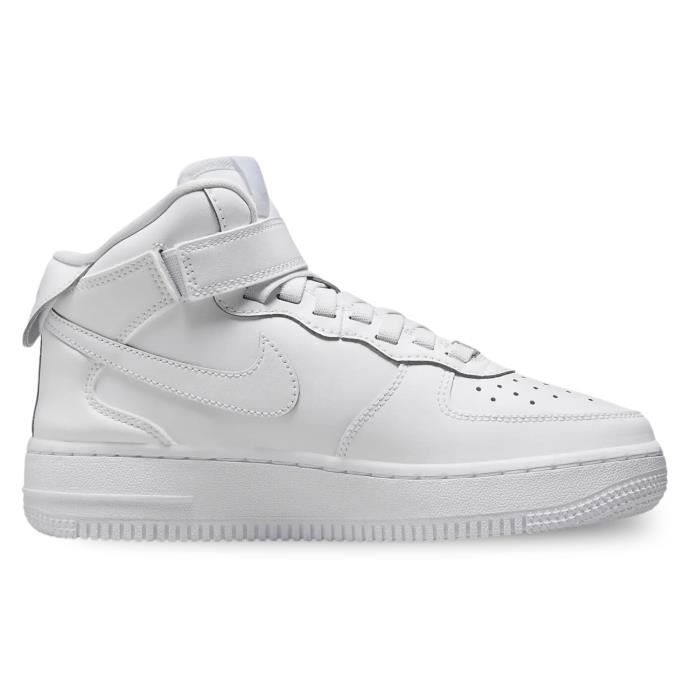 Nike Chaussures pour Enfant - NIKE - Air Force 1 Mid EasyOn (GS) FN1193-111 - Blanc - Cuir - EasyOn