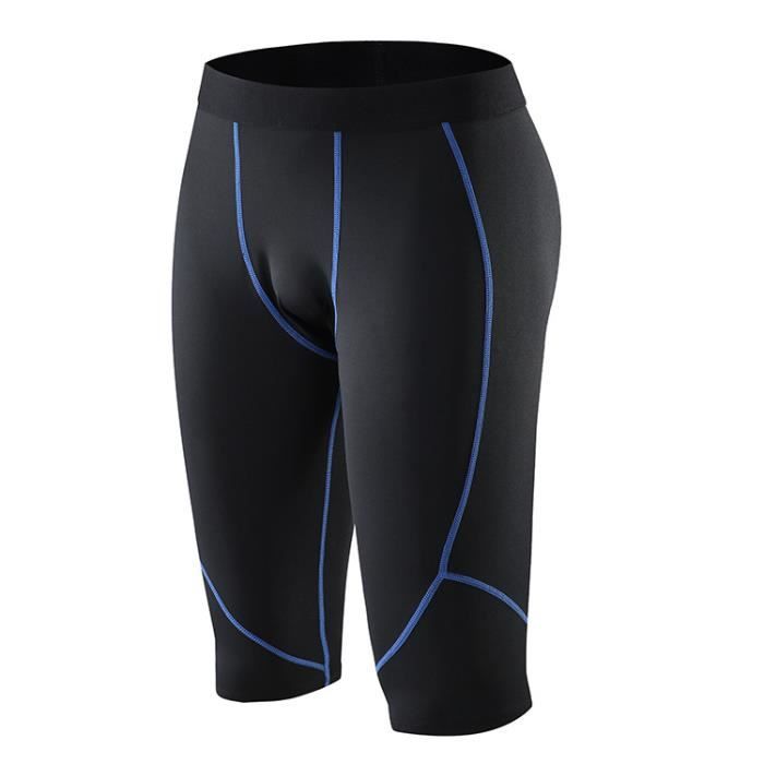 Cuissard Cyclisme Homme - WULIBIKE - Short de Vélo Respirant et Absorbant - Bleu - VTT MTB Cycliste Caleçon