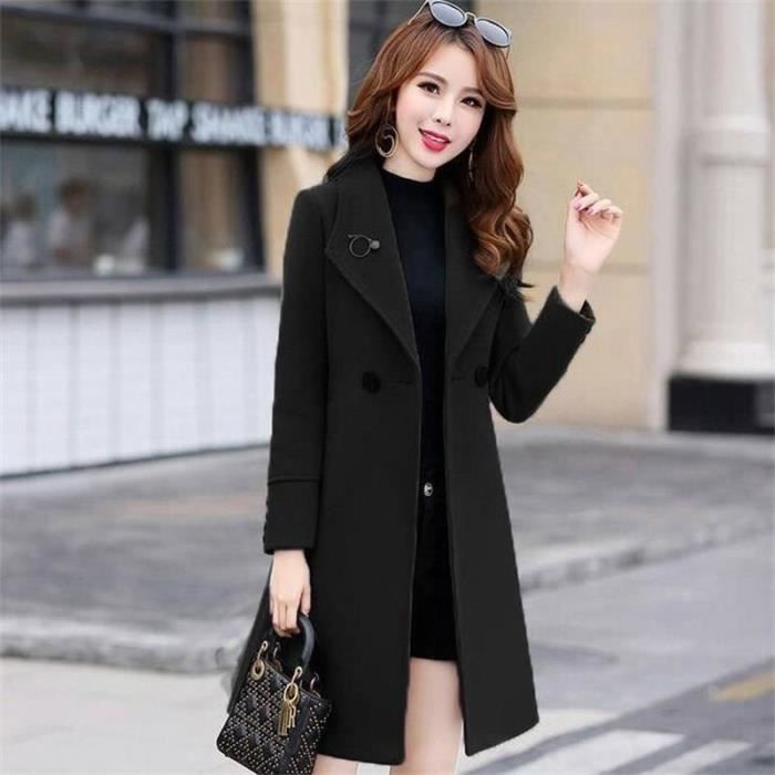 Manteau laine mi long femme best sale
