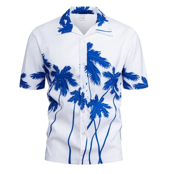 Chemise Homme de plage Col À Revers Manches Courtes Casual Confortable ...