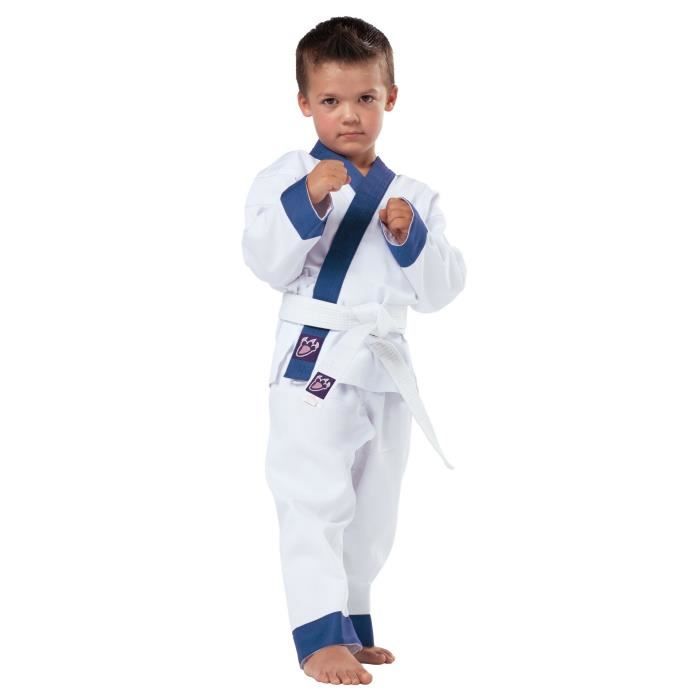 Kimono Judo enfant Drachenkralle - blanc/bleu - 120 cm