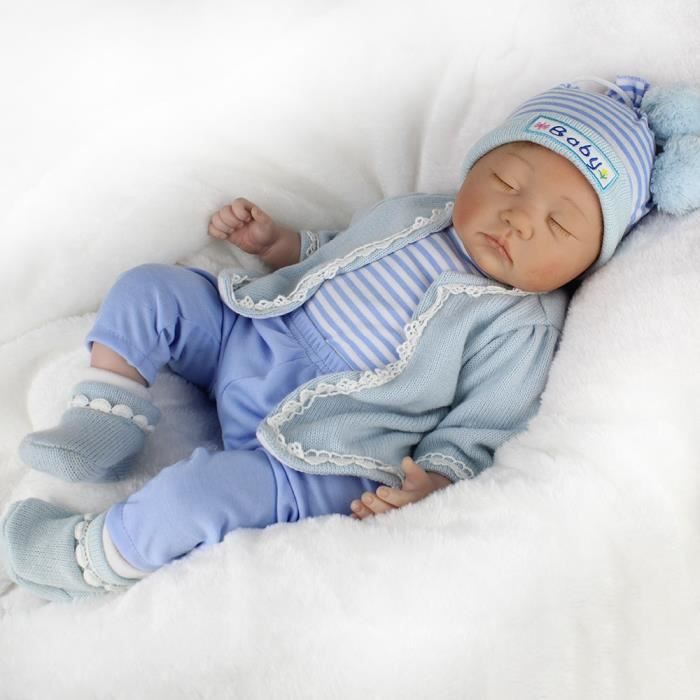 55 Cm Dormir Bebe Reborn Poupees A Vendre Realiste Silicone Cdiscount Jeux Jouets