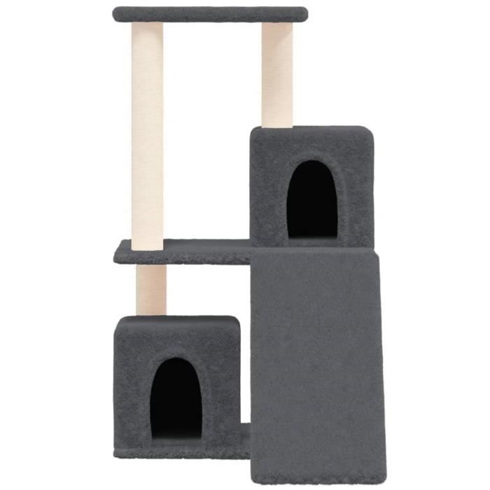 Meilleurs prix pour Omabeta - Accessoires pour chats - Arbre à chat avec griffoirs en sisal Gris foncé 82 cm HB03577