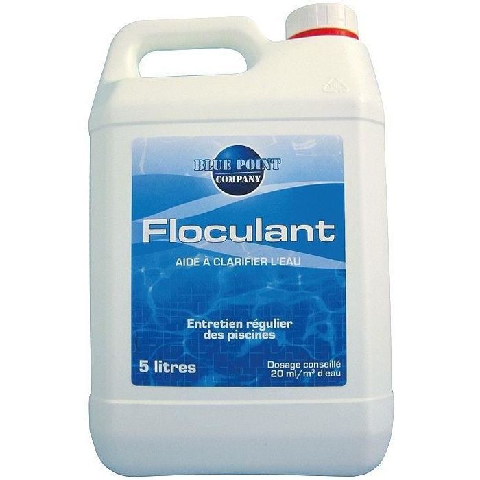 Floculant - PROQUISWIM - 5 L - Clarifie l'eau - Agglomère les particules - Blanc