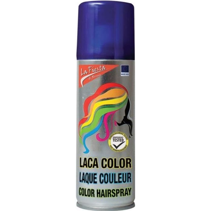 Bombe spray cheveux couleur bleu - PTIT CLOWN - Accessoire déguisement vendu seul