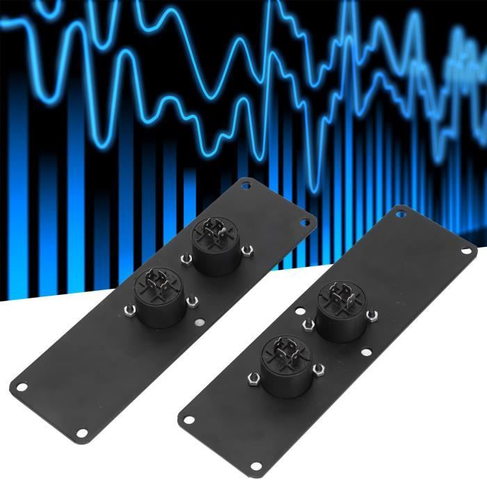 Qiilu Plaque de prise de hautparleur en métal Plaque Jack de haut