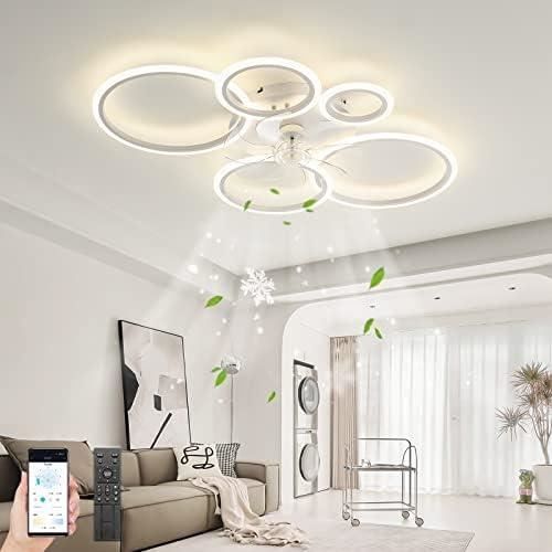 Ventilateur De Plafond De 38 Pouces Sans Lumière, Ventilateurs De Plafond Interieurs Et Exterieurs Modernes Avec Moteur A Courant Continu Et Telecommande Pour Chambre A Coucher Salon 85792349