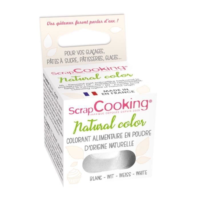 Colorant alimentaire naturel en poudre 20 g - blanc