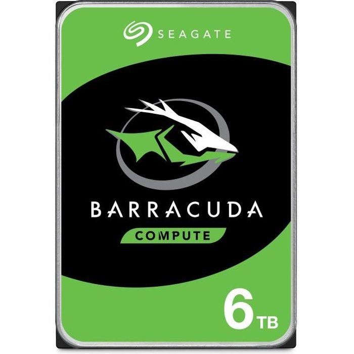 SEAGATE - Disque dur Interne HDD - BarraCuda - 6To - 5 400 tr/min - 3.5\